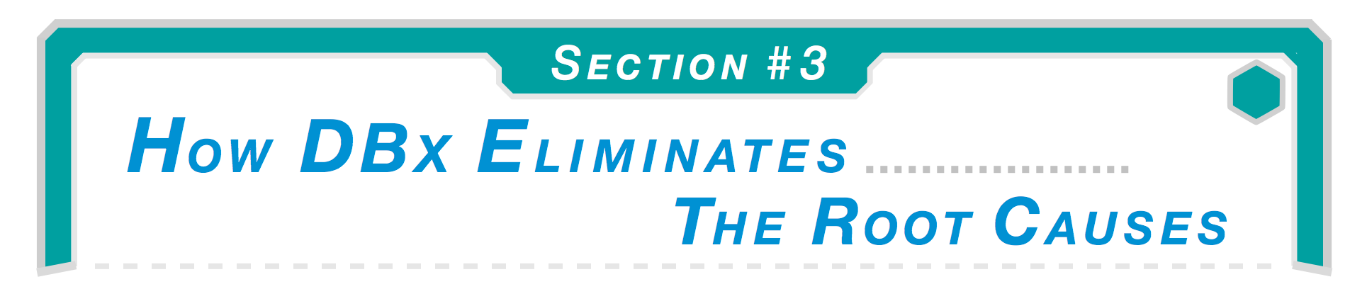 Section 3 — How DBx Eliminates The Root Causes: complete engineering solution addressing hand fatigue, pain and injury through systematic biomechanical handle and blade design. DBx Knives More Info page.