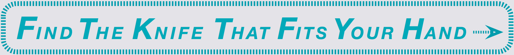 Button linking to DBx Knives shop — find the custom sized-to-fit chef knife that fits your hand from 14 handle size variants, available for left and right-handed users, Made in the USA.