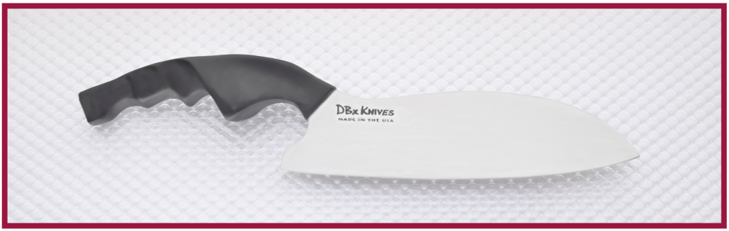 Betty G left handed DBx 6 inch santoku — blade sharpened for left handed users