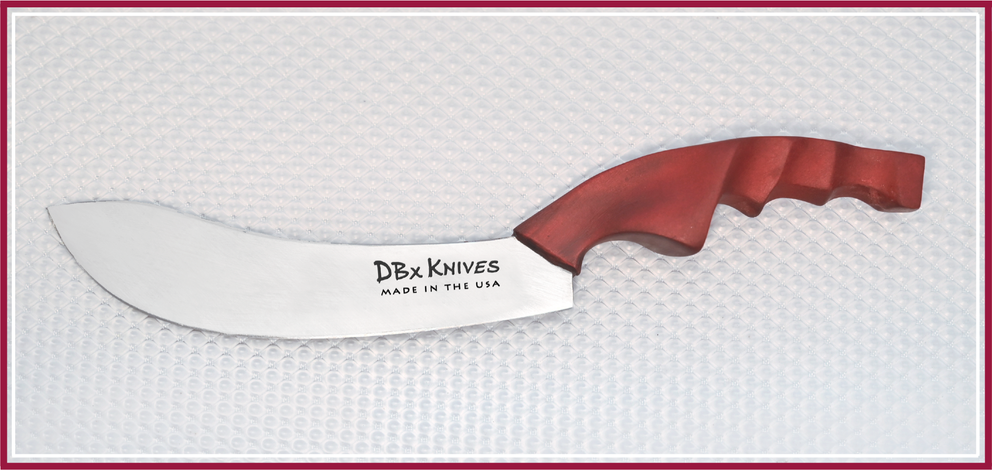 Anna B custom DBx 78mm right handed sheepsfoot knife — USDA food safety inspector