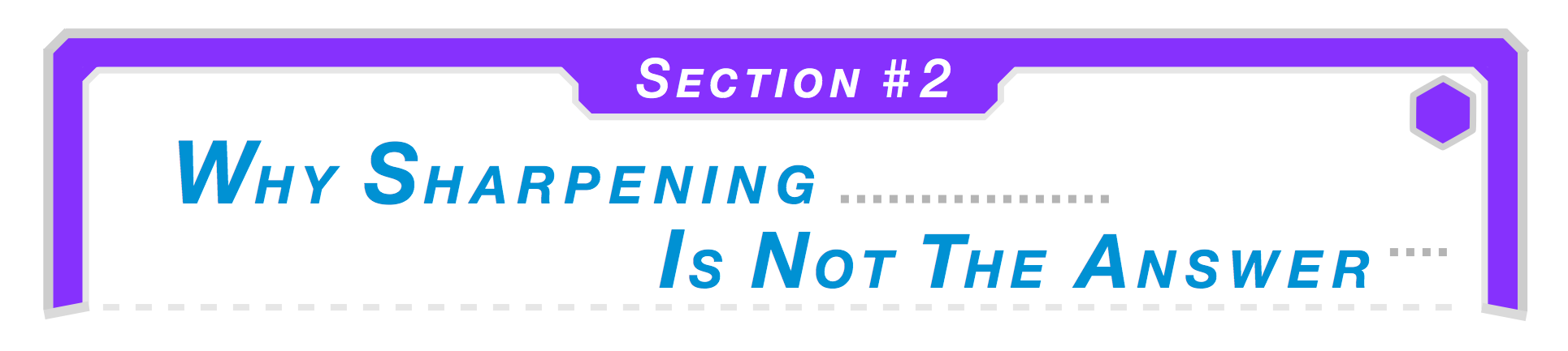 Section 2 — Why Sharpening Is Not The Answer: the sharpness myth, what the knife industry doesn't tell you, and why blade sharpness accounts for only 15% of cutting force requirements. DBx Knives More Info page.