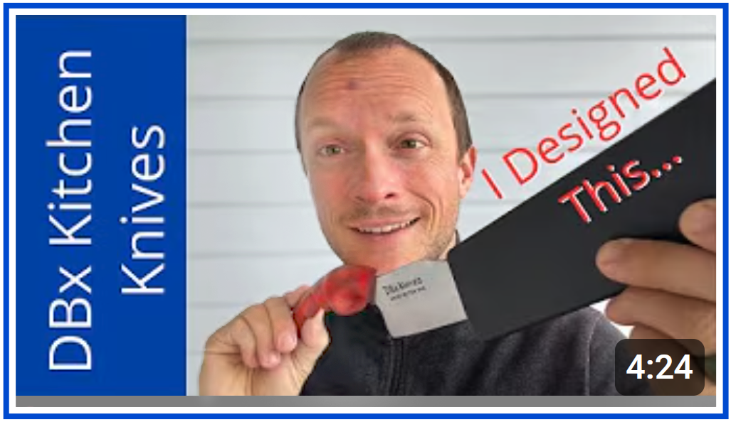 DBx custom knife design collaboration — Gabe Home Slice YouTube review 4 minutes