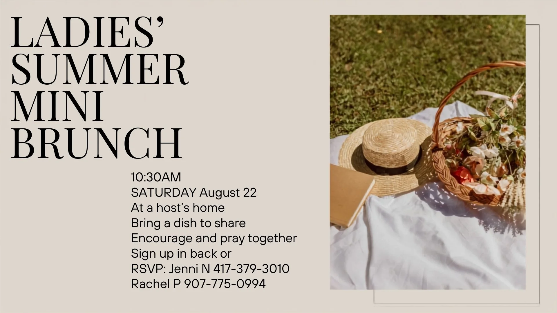 Ladies' Summer Mini Brunch