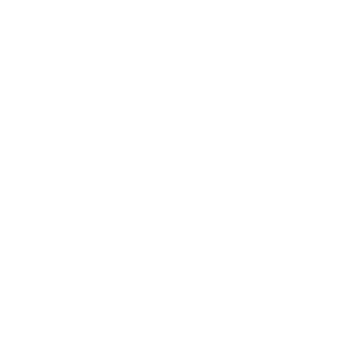 White outlined heart inside a scalloped circle on a black background.