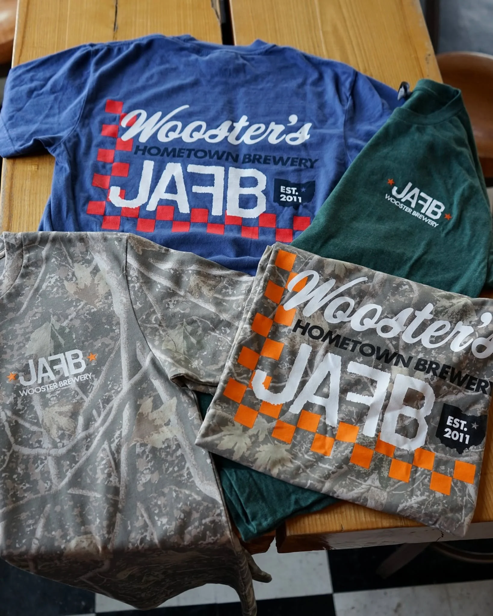 🚨 New Shirt Drop 🚨

Rep your Hometown Brewery, JAFB, wherever you go with a comfy &amp; stylish tee. We choose three different weight shirts, since everyones go-to tee feels a little different. These are only available in our Taproom, so stop in an