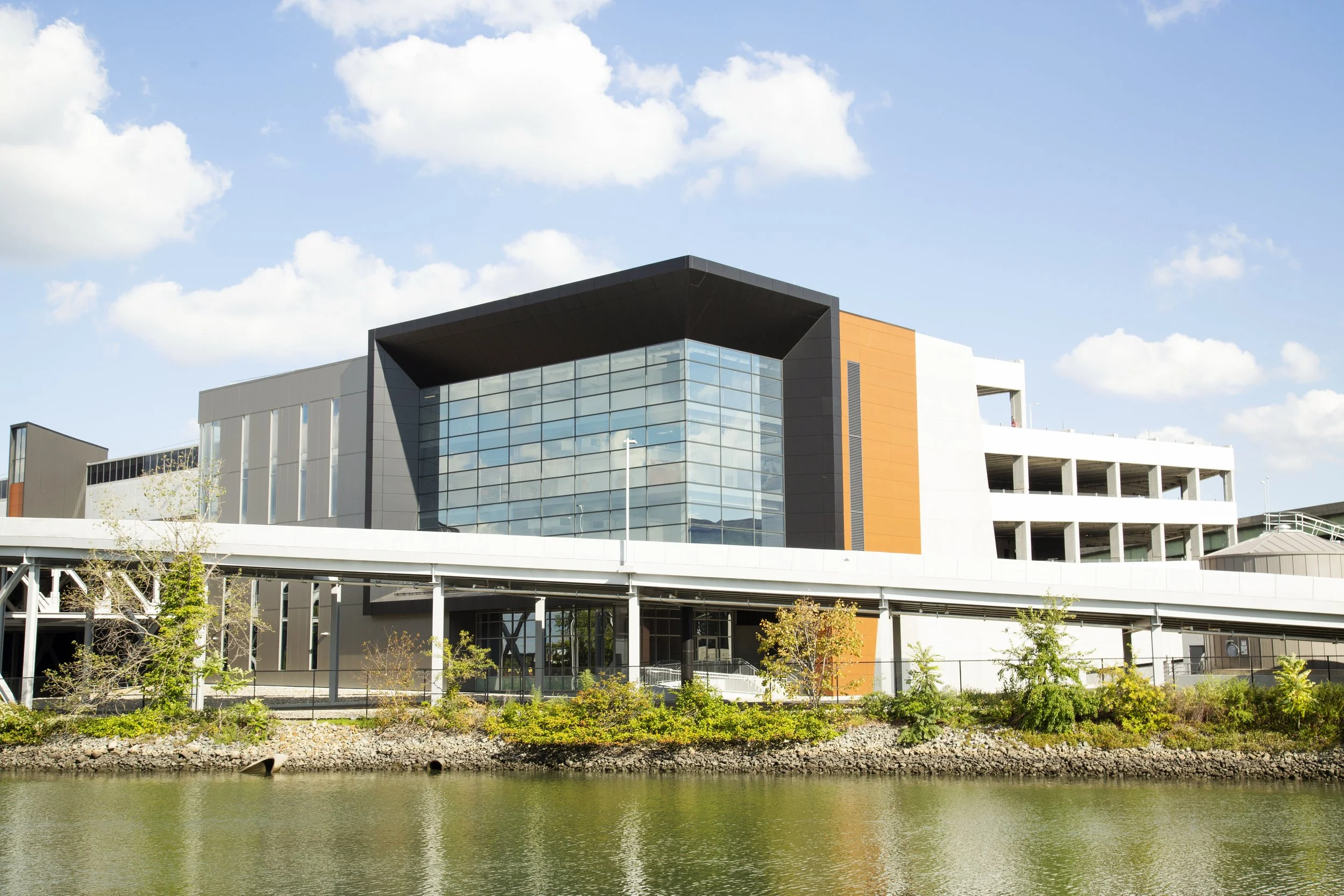 A wide photo of a logistics facility taken for Business Insider in the Bronx.