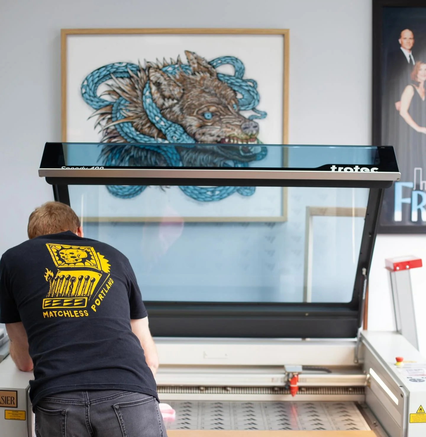 We have some seriously exciting news and updates about Matchless Builds this coming week. Stay tuned!

And in the meantime&hellip; let&rsquo;s show some love for one of the small but mighty corners or our shop that never stop working. Our laser beds 