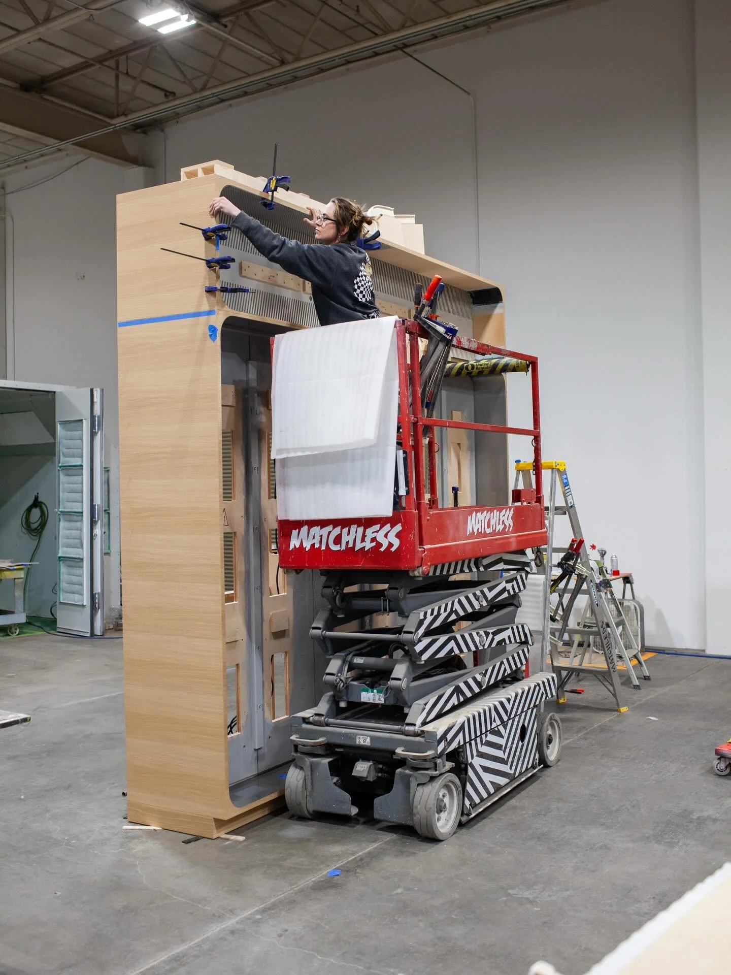 Although this is far from tallest project- it&rsquo;s always fun to have an excuse to bust out the scissor lifts!