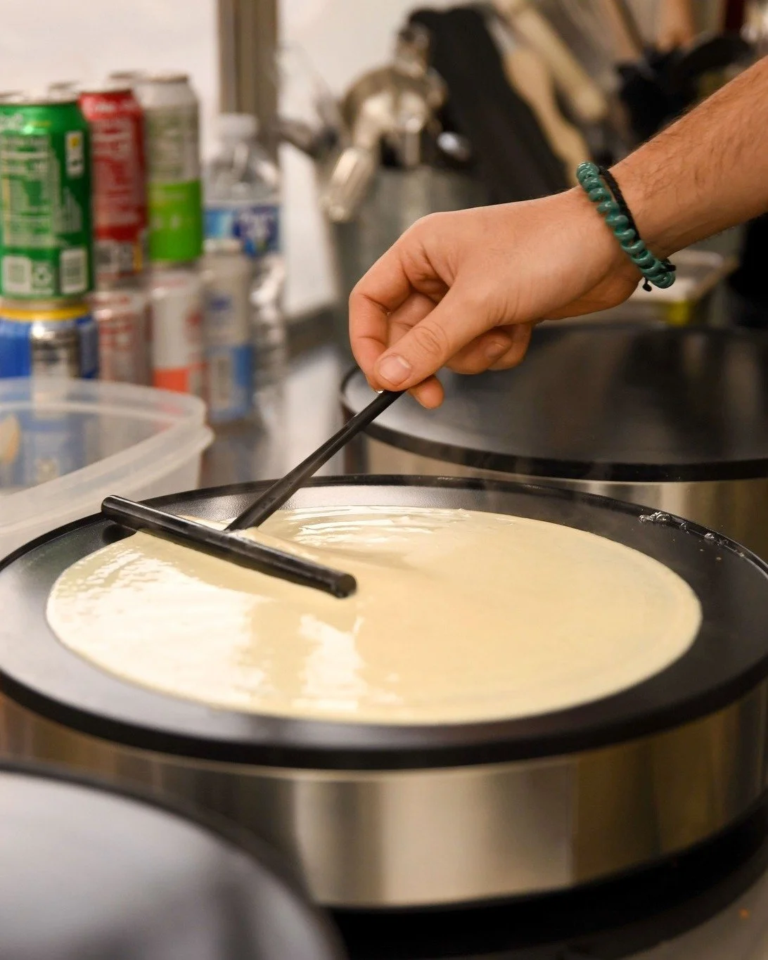 ❤️ if you believe in love at first drizzle. 

From silky batter ➡️ hot griddle magic ➡️ golden fold ➡️ powdered sugar snowfall ➡️ the final sweet masterpiece.

This is how a sweet crepe is born.
Soft. Buttery. Just the right amount of indulgent.

And