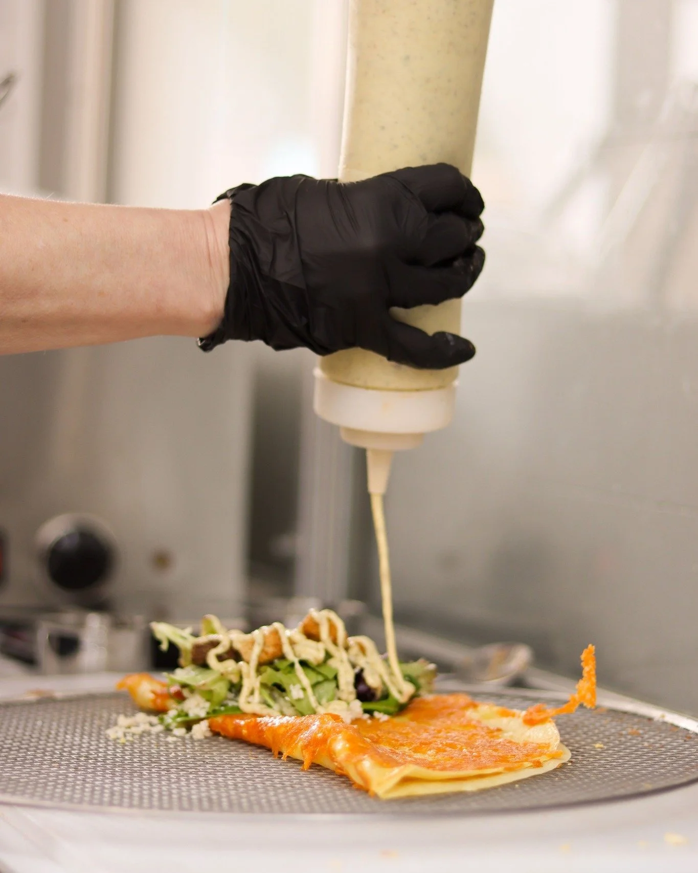 Caesar salad&hellip; but make it crunchy. 👀🥞

Our Chicken Caesar Crepe takes everything you love about the classic and wraps it in something way more fun,  tender chicken, fresh spring mix, gluten-free croutons, creamy Caesar dressing, all tucked i