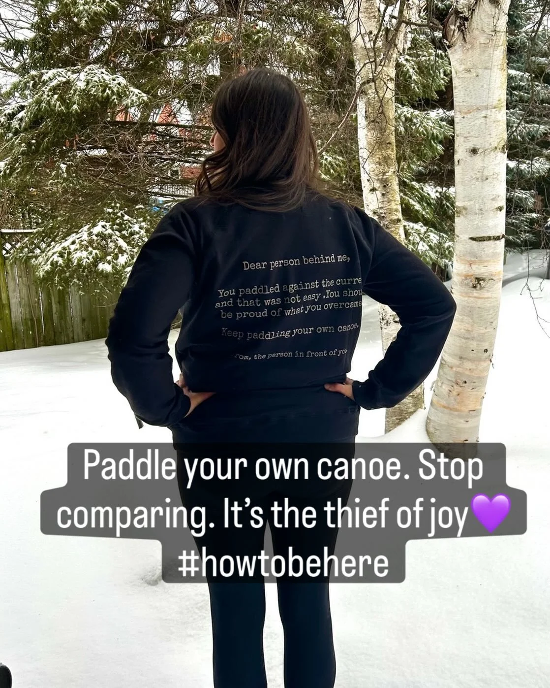 Love this company. Love this sweatshirt. It encapsulates my belief in living within our own unique journey. We&rsquo;re only human. Keep paddling. I hope you make it. #canoeandlake @canoe_and_lake #human #howtobehere