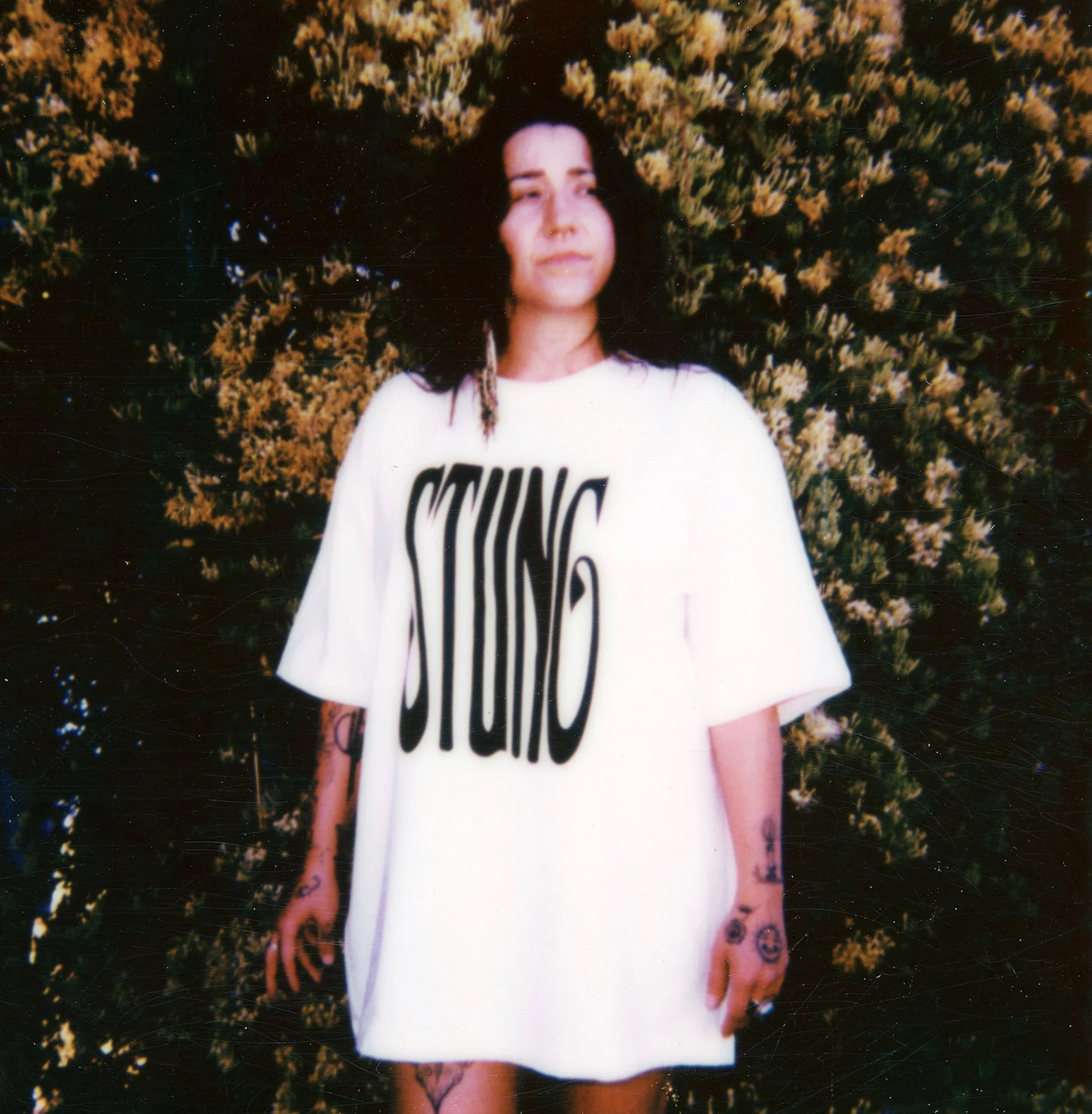 White oversized T