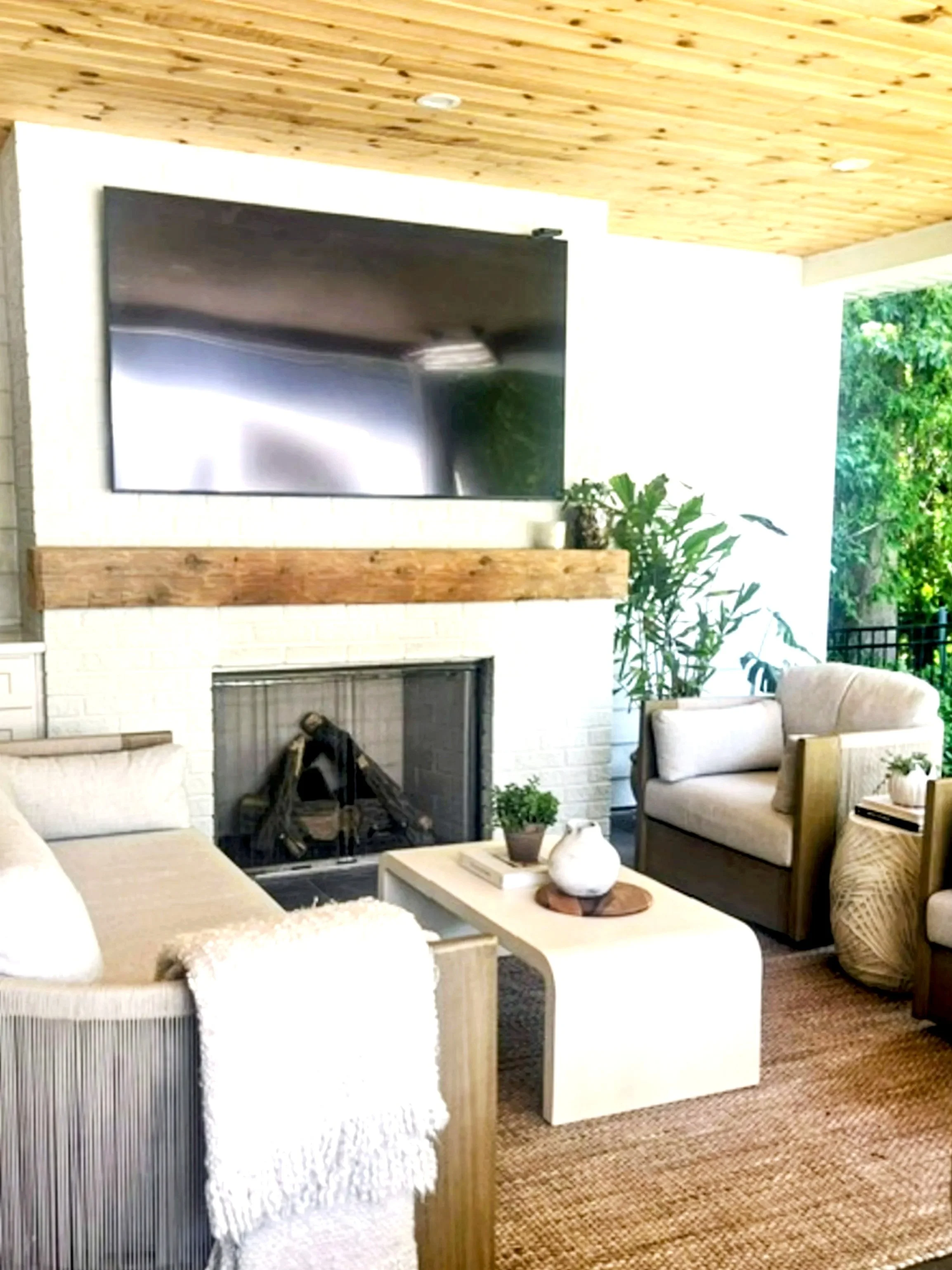 How I Turned Our Covered Patio Into an Outdoor Living Room