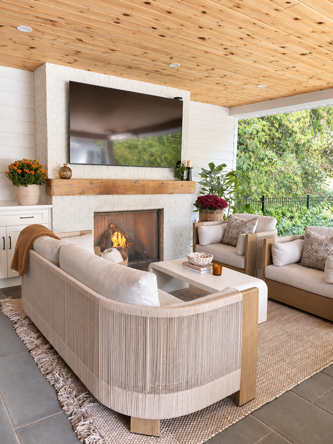 Our Outdoor Living Space in Fall: How We Keep Using the Patio When the Weather Changes