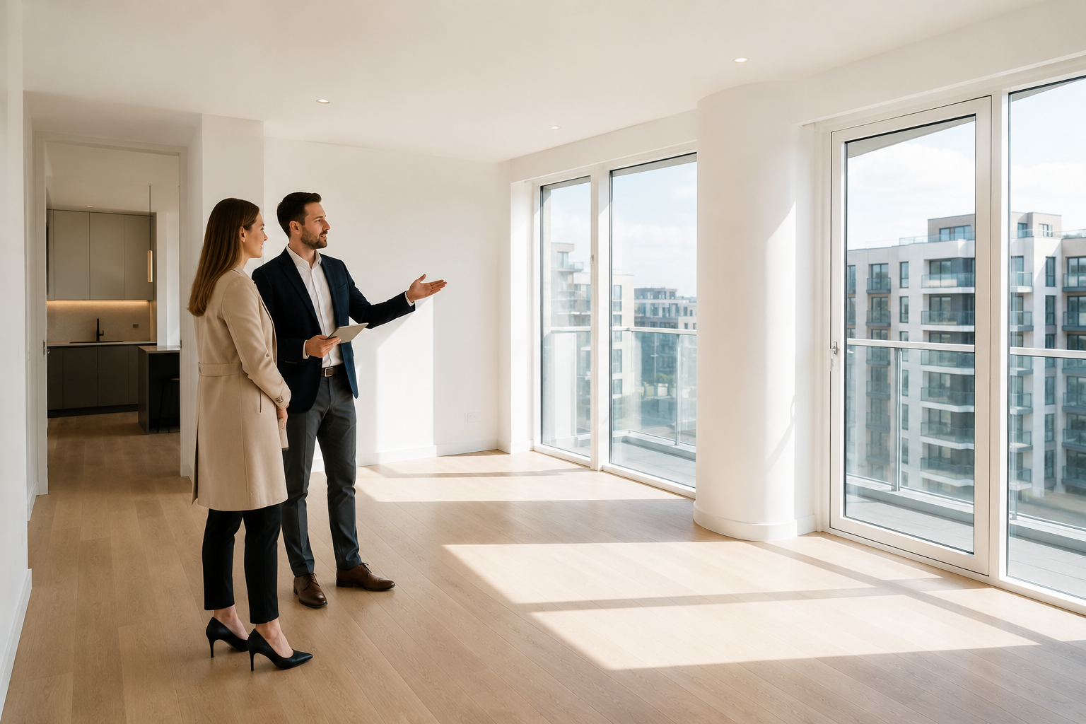 Professional estate agent cleaning service in London preparing a property for viewings and new occupants.