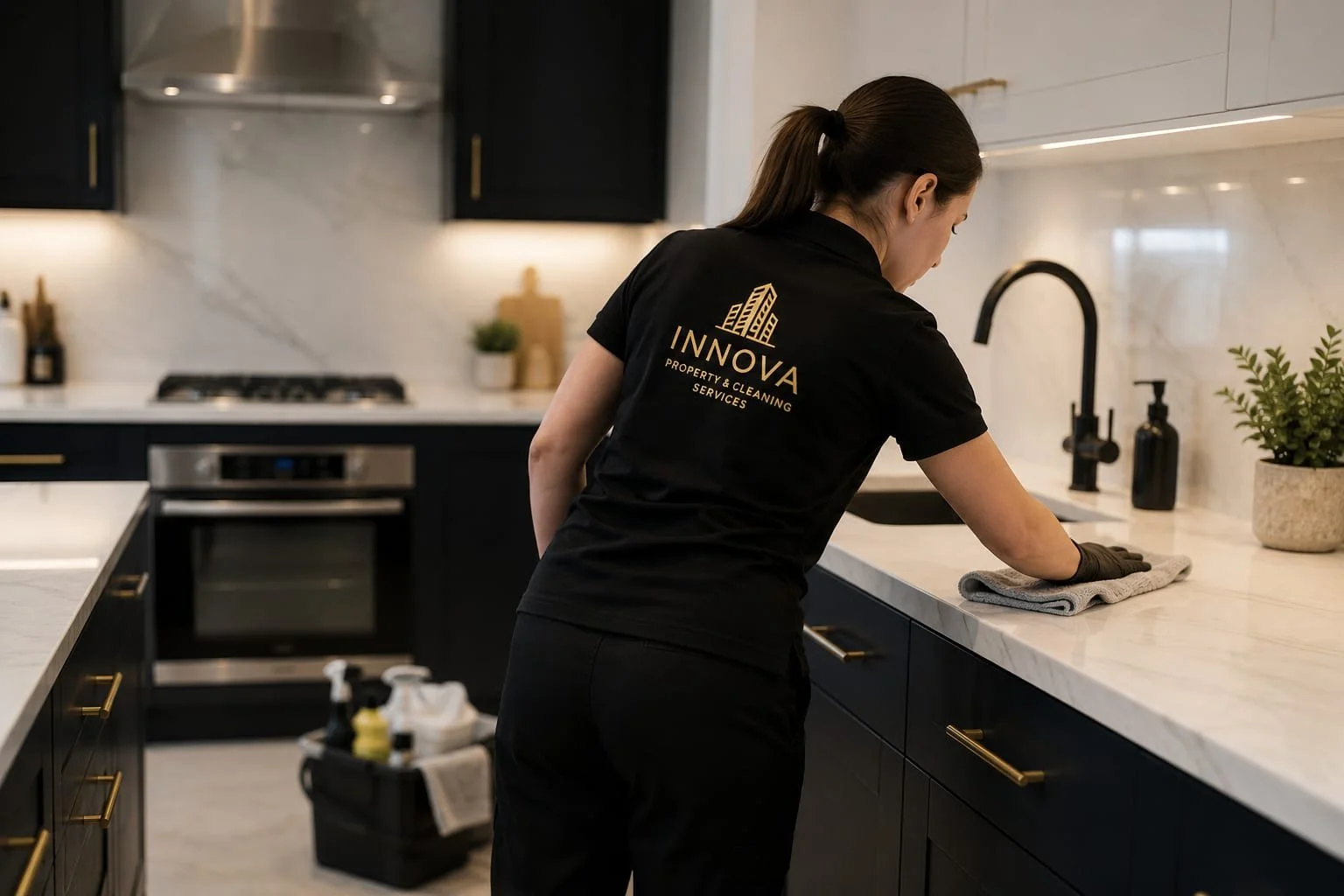 Luxury apartment deep cleaning service in London with modern interior presentation and professional cleaning standards
