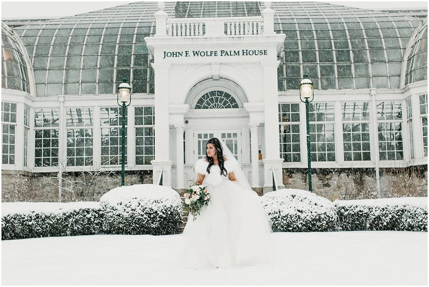 Columbus Ohio Franklin Park Conservatory Winter Wedding