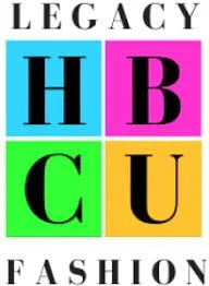 Logo with the words 'Legacy Fashion' and colorful blocks with the letters H, B, C, and U.