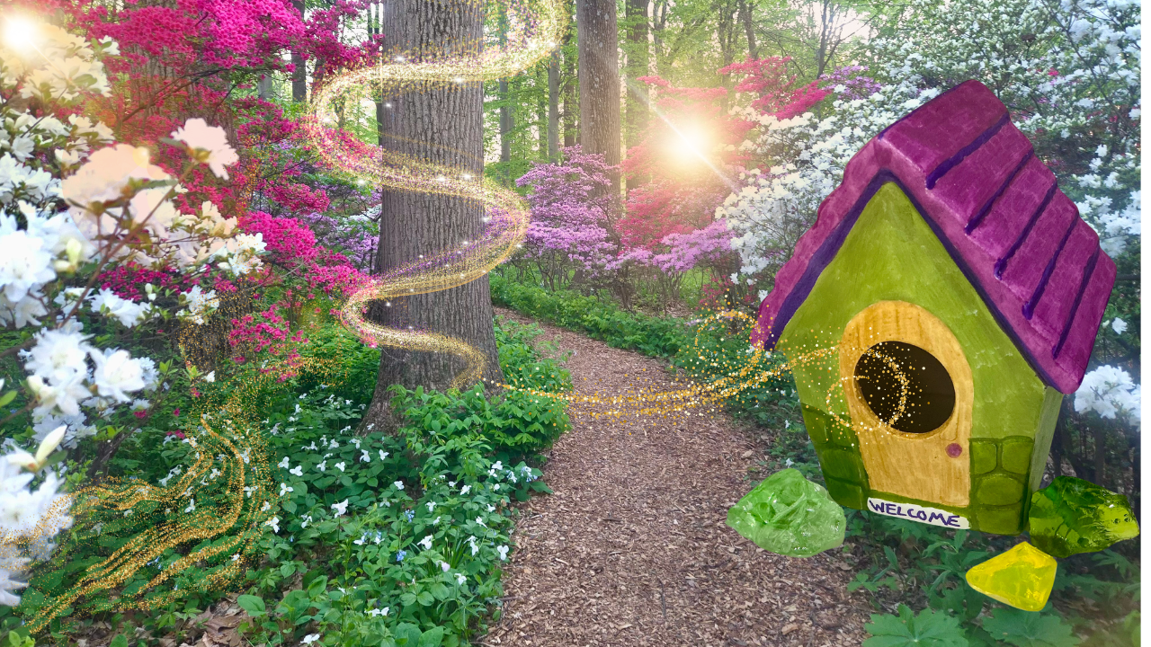 Beauty can be simply delightful! The joy of nature, the fairy blessings, and a cute home in the forest of flowers! 