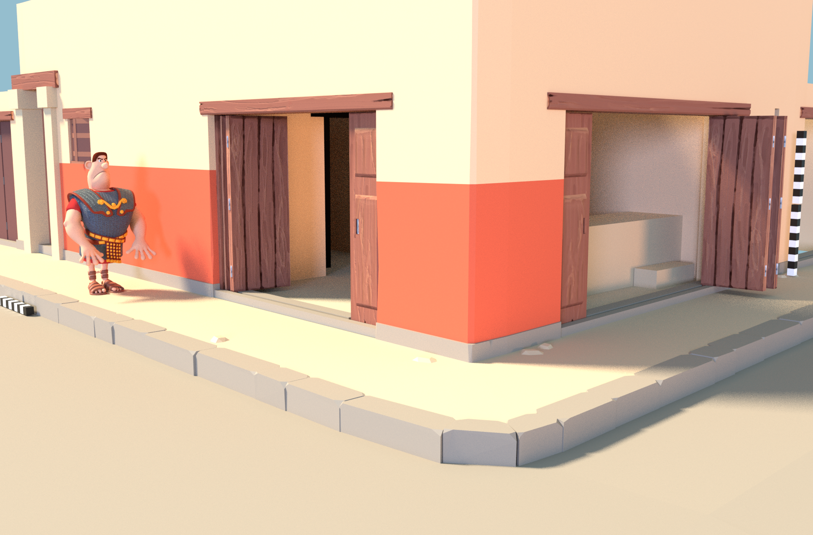 Spielprototyp: Römisches Stadtleben WIP