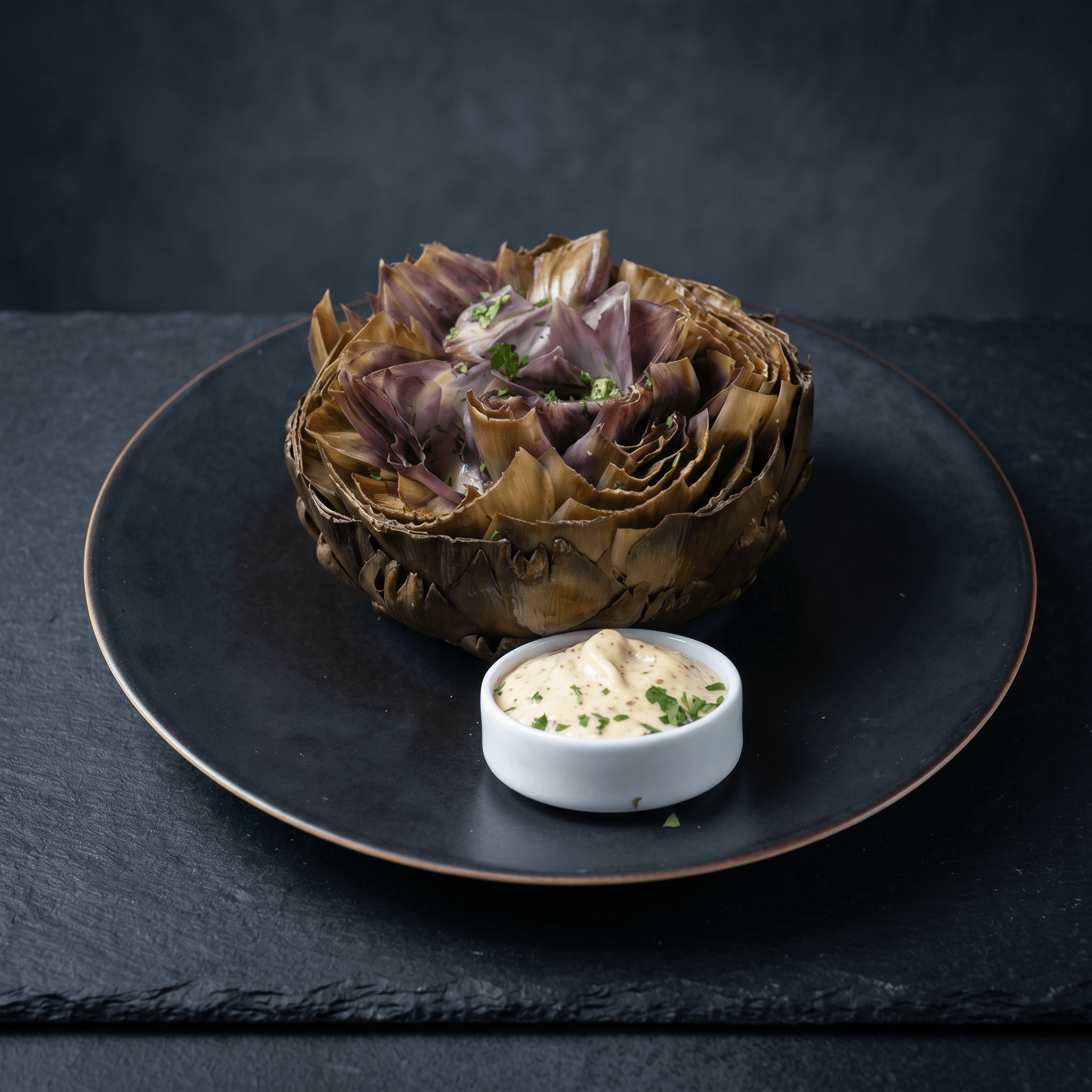 Artisjok
Verse artisjok bereid op Italiaanse wijze — Civiltà Boutique, Italiaans restaurant Antwerpen Zuid.