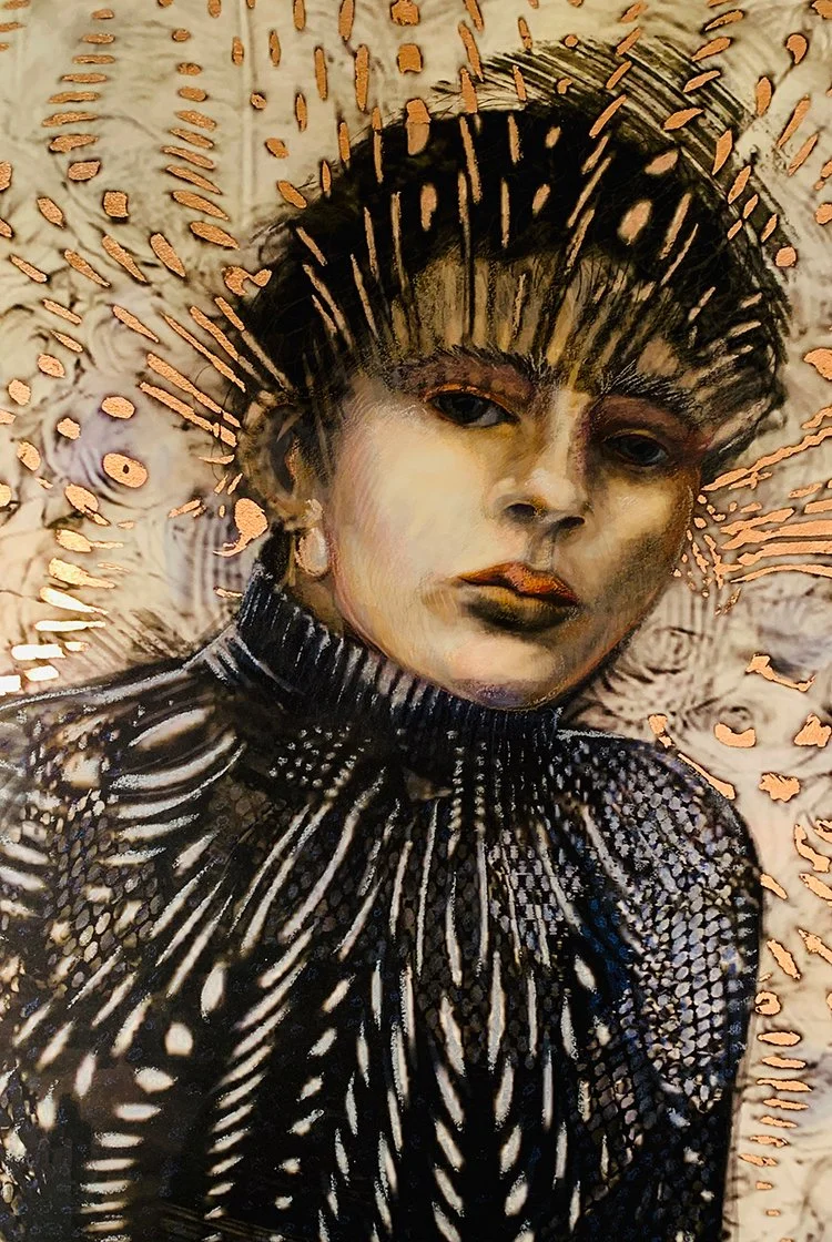 Natalia - 44" x 38", 1 of 2, Chalk Pastels, Metallic Foils, and Pigment Ink on  Hahnemühle William Turner 100% Rag Paper