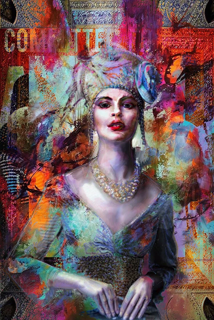 Gaslighting - 20" x 30", 1 of 1, Oils and Pigment Ink on primed aluminum