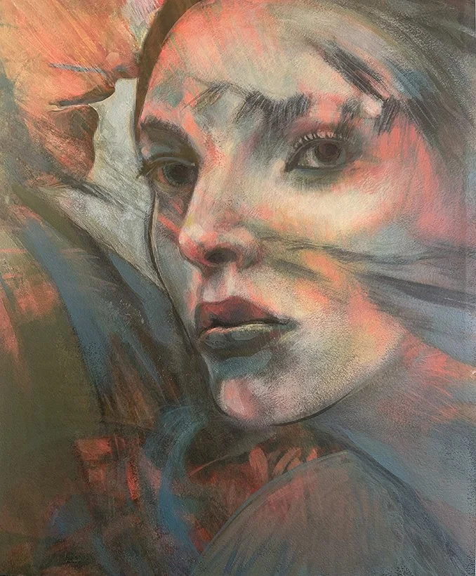 Katerina - 14" x 20", 1 of 1, Acrylics and Pigment Ink on Hahnemühle William Turner 100% Rag Paper