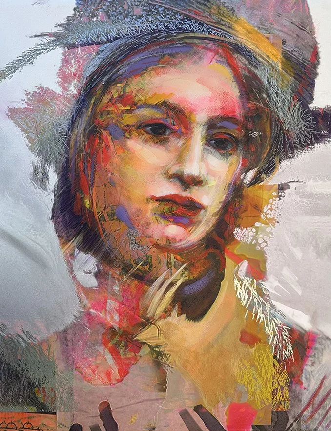 Anna-Louise - 14" x 20", 1 of 1, Acrylics and Pigment Ink on Hahnemühle William Turner 100% Rag Paper