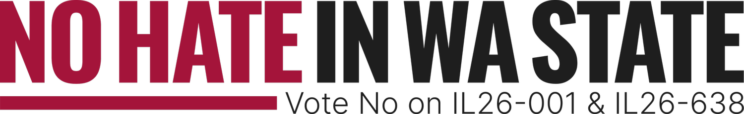 NO HATE in WA State