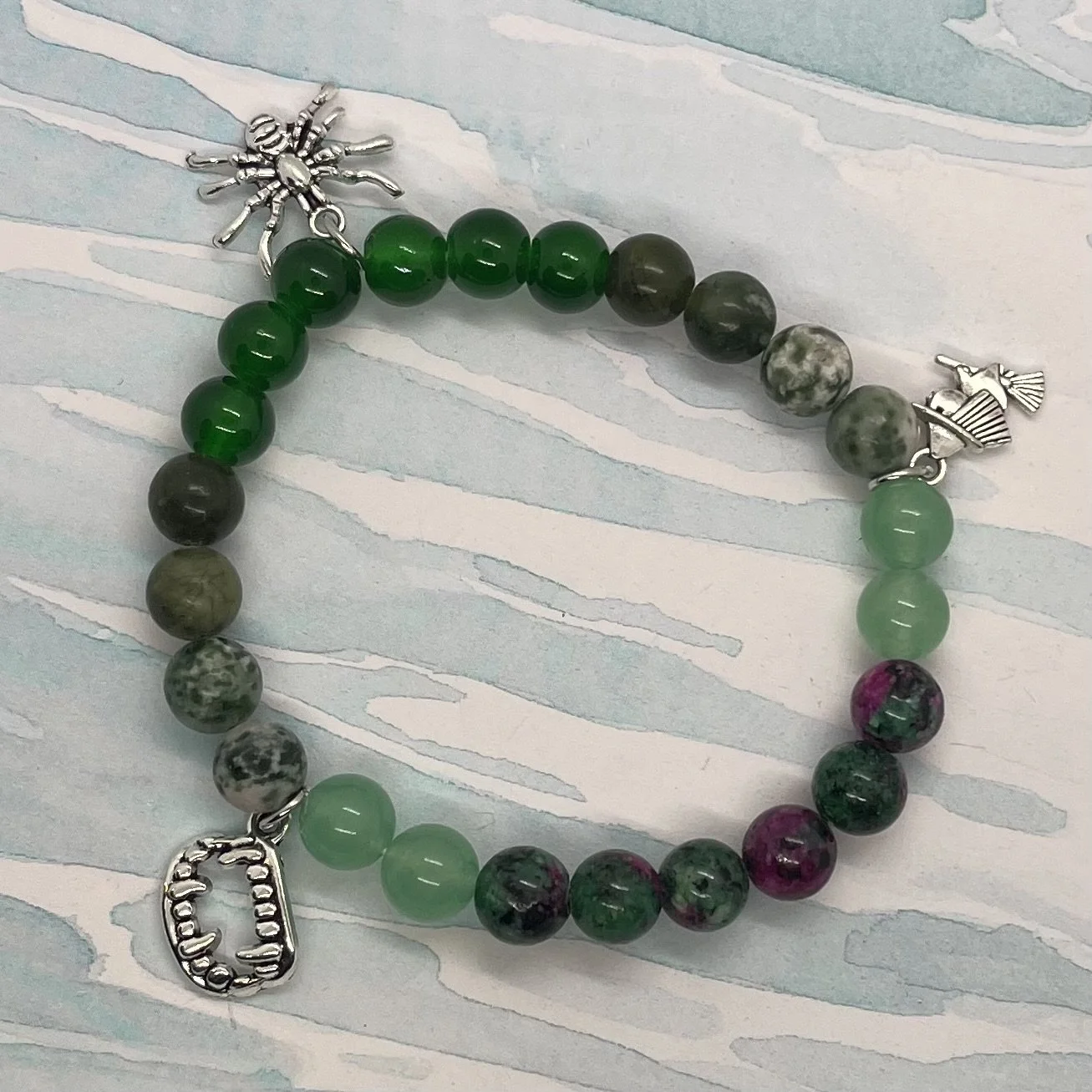 Silvery Halloween Stretch Bracelets