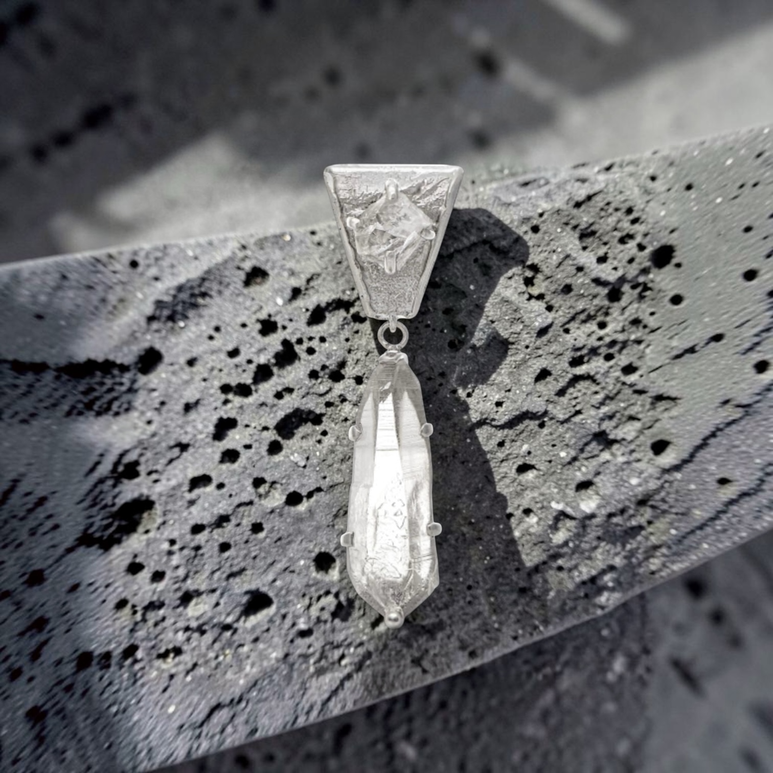 Rock Slide Sterling Siver, Rock Quartz