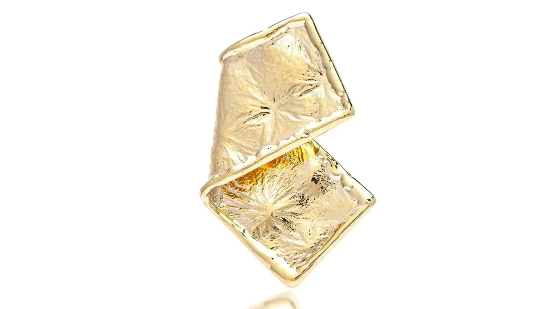 Golden Fold Reticulated 14k Gold
