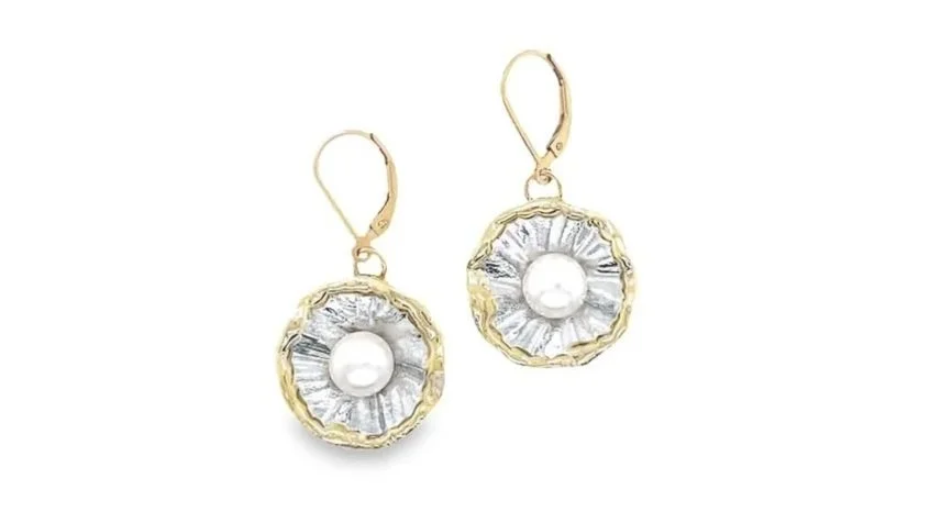 Ruffle Drops Sterling Silver, 14k Gold, Freshwater Pearls