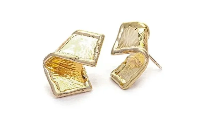 Fantastic Folds in Gold Reticulated 14k Gold