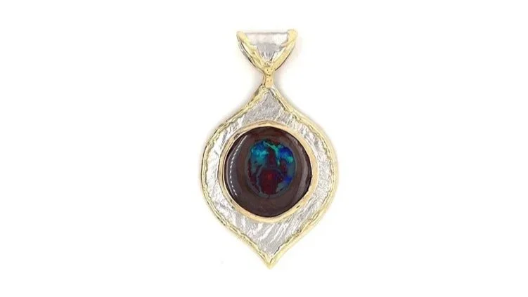 Opal Ornament Sterling Silver, 14k Gold, Boulder Opal