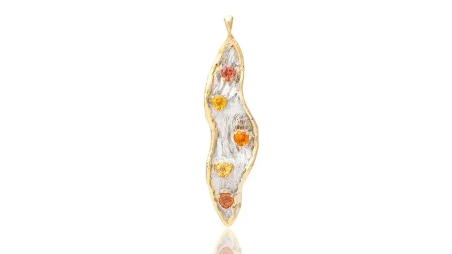 Road Less Traveled Sterling Silver, 14k Gold, Sapphires