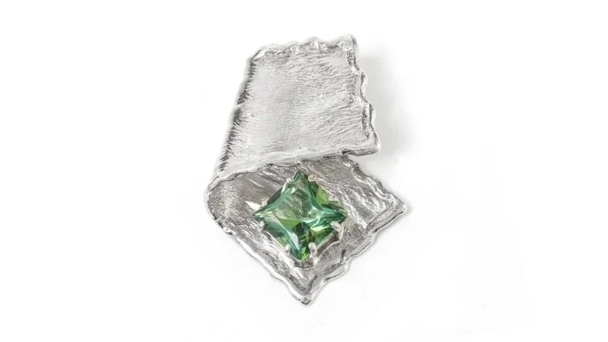 Wisply Fold Sterling Silver,  Rainforest Topaz