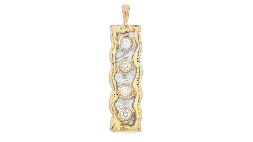 Islands in a Stream Sterling Siver, 14k Gold, Diamonds