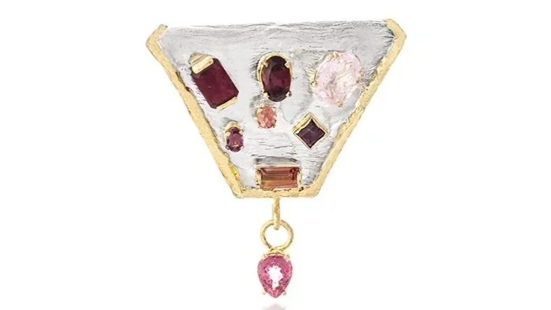 Pretty in Pink Sterling Siver, 14k Gold, Pink Tourmaline, Rhodolite Garnet, Morganite