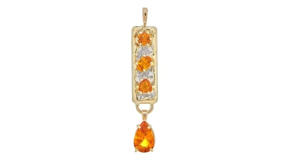 Orange You Sweet Sterling Siver, 14k Gold, Orange Sapphires