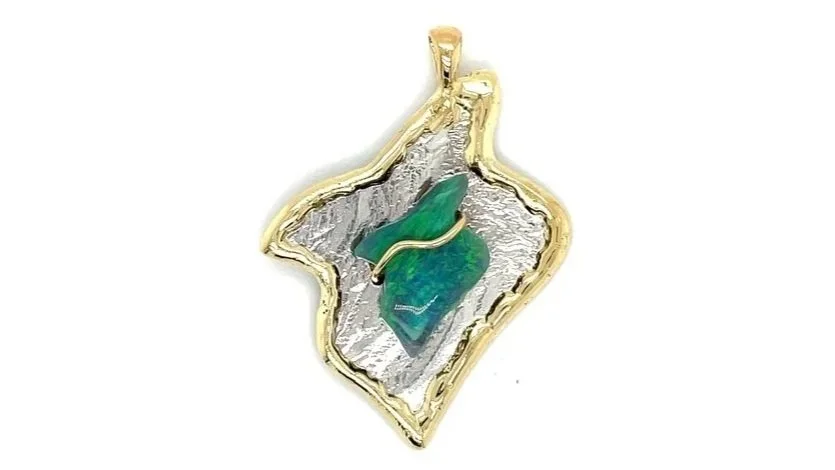 Opal Island Sterling Siver, 14k Gold, Australian Opal