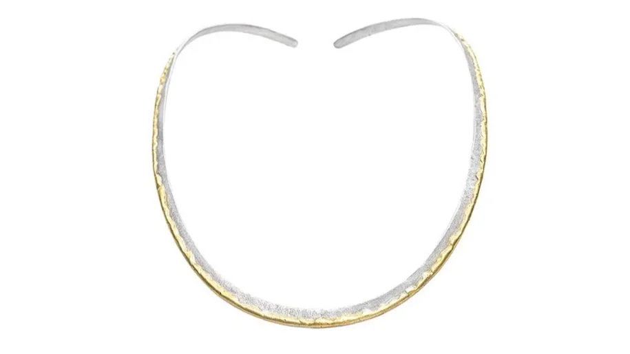 Skinny Collar Sterling Siver, 14k Gold