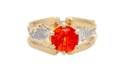 Fired Up Sterling Silver, 14k Gold,  Mexican Fire Opal