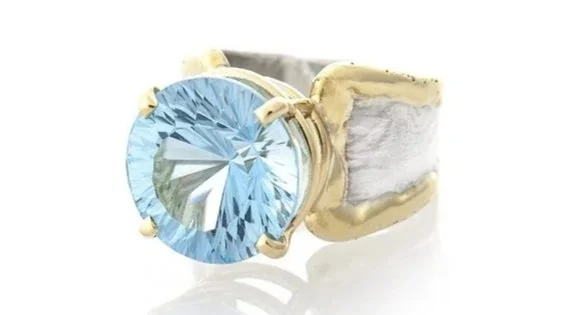 Blue Bayou Sterling Silver, 14k Gold, Sky Blue Topaz