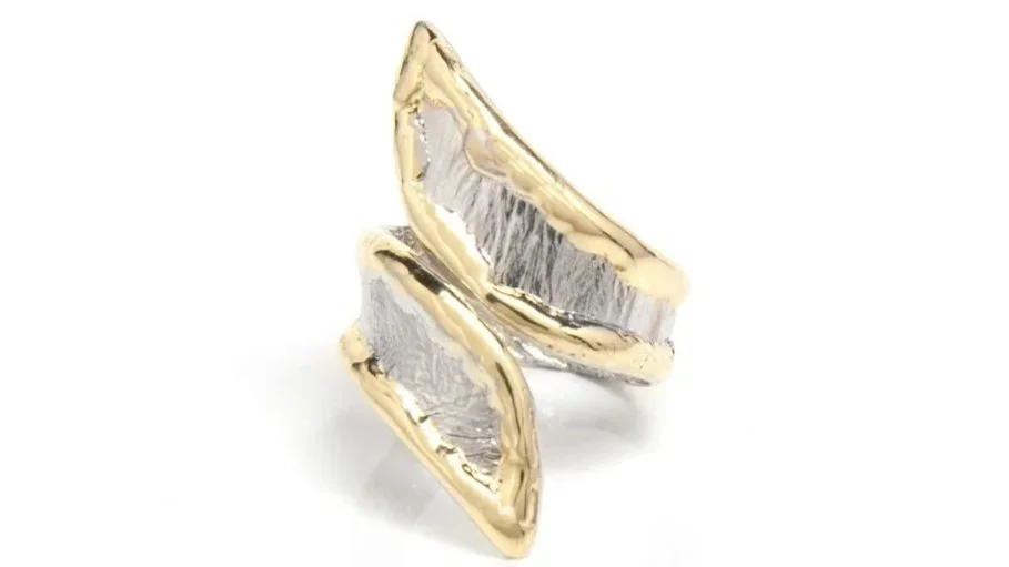 Twirlin' Sterling Silver, 14k Gold