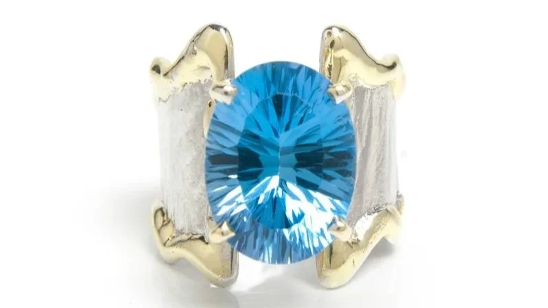 Blazin' Blue Sterling Silver, 14k Gold, Swiss Blue Topaz