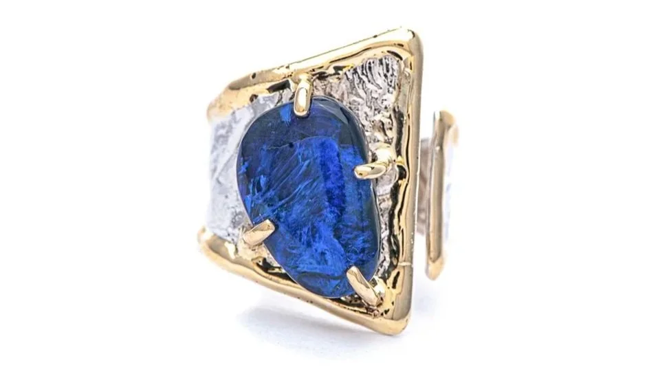 Blue Lagoon Sterling Silver, 14k Gold, Australian Opal