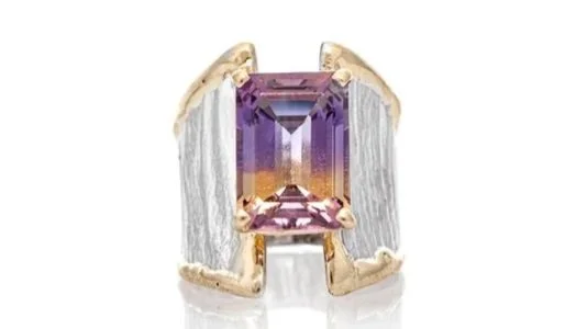 Somewhere Over the Rainbow Sterling Silver, 14k Gold, Ametrine