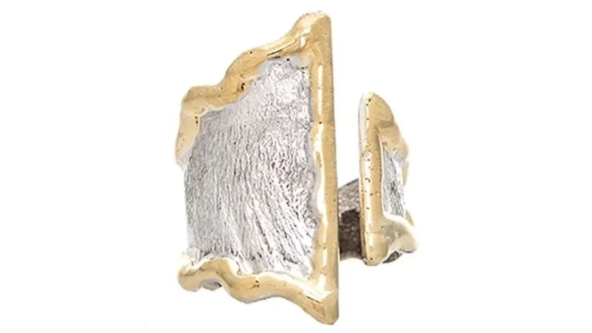 Freeform Wrap Sterling Silver, 14k Gold